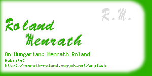 roland menrath business card